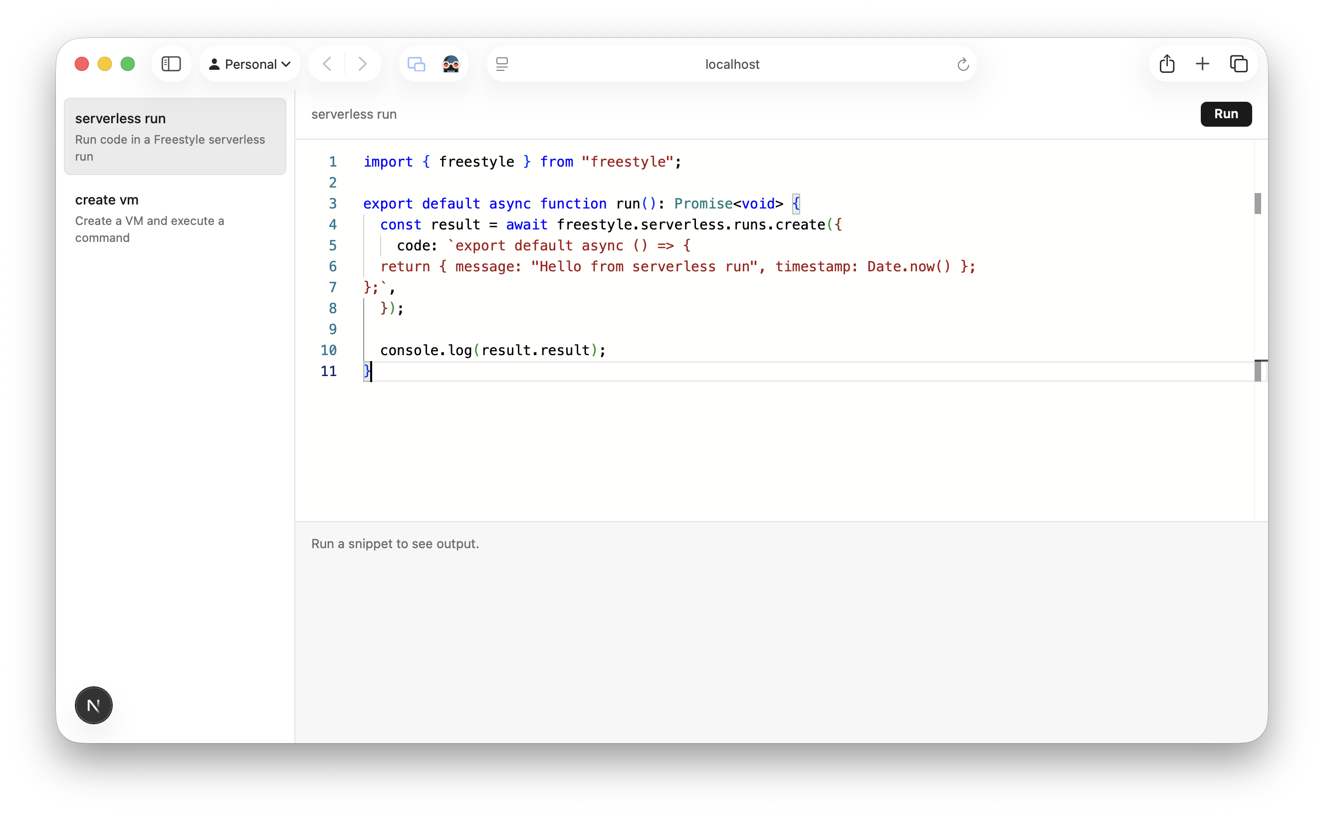 Preview of the code playground built in this guide